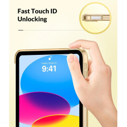 MoKo Coque pour iPad (A16) 11e Gén 11" 2025, iPad 10e Gén 10,9" 2022, Étui avec Coque Arrière en TPU Souple à Rabat avec Support