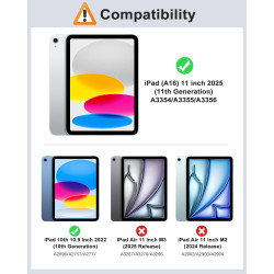 MoKo Coque pour iPad (A16) 11e Génération 11 Pouces 2025/iPad 10e Gén 10,9" 2022, Étui Scintillant, Housse avec Coque Arrière en