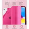 MoKo Coque pour iPad (A16) 11e Génération 11Pouces 2025, iPad 10e Gén 10,9" 2022, Étui avec Coque Arrière TPU Souple à Rabat, Su