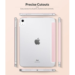 MoKo Coque pour iPad (A16) 11e Gén 11" 2025, iPad 10e Gén 10,9" 2022, Étui avec Coque Arrière en TPU Souple à Rabat avec Support