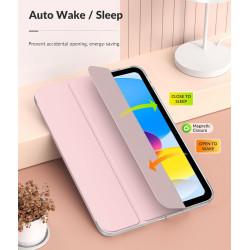 MoKo Coque pour iPad (A16) 11e Gén 11" 2025, iPad 10e Gén 10,9" 2022, Étui avec Coque Arrière en TPU Souple à Rabat avec Support