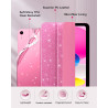 MoKo Coque pour iPad (A16) 11e Génération 11 Pouces 2025/iPad 10e Gén 10,9" 2022, Étui Scintillant, Housse avec Coque Arrière en