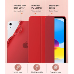 MoKo Coque pour iPad (A16) 11e Génération 11Pouces 2025, iPad 10e Gén 10,9" 2022,Étui avec Coque Arrière en TPU Souple à Rabat a