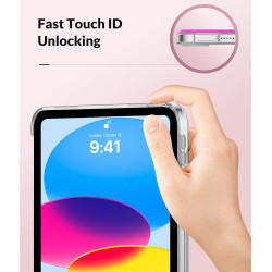 MoKo Coque pour iPad (A16) 11e Gén 11" 2025, iPad 10e Gén 10,9" 2022, Étui avec Coque Arrière en TPU Souple à Rabat avec Support
