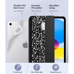 MoKo Coque pour iPad (A16) 11e Génération 11Pouces 2025, iPad 10e Gén 10,9" 2022, Étui avec Coque Arrière TPU Souple à Rabat, Su
