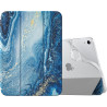 MoKo Coque pour iPad (A16) 11e Gén 11" 2025, iPad 10e Gén 10,9" 2022, Étui avec Coque Arrière en TPU Souple à Rabat avec Support