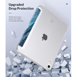 MoKo Coque pour iPad (A16) 11e Gén 11" 2025, iPad 10e Gén 10,9" 2022, Étui avec Coque Arrière en TPU Souple à Rabat avec Support