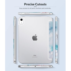 MoKo Coque pour iPad (A16) 11e Génération 11Pouces 2025, iPad 10e Gén 10,9" 2022, Étui avec Coque Arrière TPU Souple à Rabat, Su