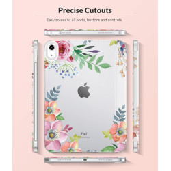 MoKo Coque pour iPad (A16) 11e Gén 11" 2025, iPad 10e Gén 10,9" 2022, Étui avec Coque Arrière en TPU Souple à Rabat avec Support