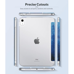 MoKo Coque pour iPad (A16) 11e Gén 11" 2025, iPad 10e Gén 10,9" 2022, Étui avec Coque Arrière en TPU Souple à Rabat avec Support