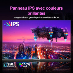 Minifire Écran PC 24 Pouces, IPS, FHD (1920x1080), 100Hz sRGB 110%, Protection des Yeux, Design Ultra-Fin, Ports USB-C & HDMI 1.
