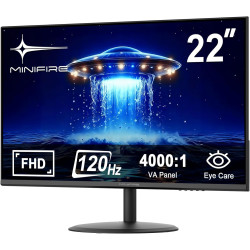 Minifire Écran PC 22 Pouces FHD (1920 x 1080), 120Hz, 107% sRGB, Mode Faible lumière Bleue, Angle de Vision de 178°, Design de M