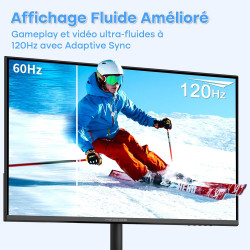 Minifire Écran PC 22 Pouces FHD (1920 x 1080), 120Hz, 107% sRGB, Mode Faible lumière Bleue, Angle de Vision de 178°, Design de M