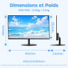 Minifire Écran PC 22 Pouces FHD (1920 x 1080), 120Hz, 107% sRGB, Mode Faible lumière Bleue, Angle de Vision de 178°, Design de M