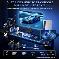 Minifire Écran Gaming 24.5 Pouces,300Hz/240Hz, QHD (2560 * 1440) réglable en Hauteur, MPRT 1ms avec Panneau Fast IPS 10 Bits, sR