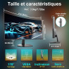 Minifire Écran PC Incurvé 27 Pouces 120Hz - Panneau VA 1500R Full HD (1920 x 1080p), Temps de Réponse MPRT 1ms, sRGB 110%, Filtr
