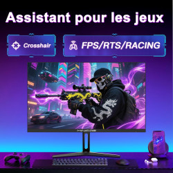 Minifire 27 Ecran PC Gamer,260Hz, Fast IPS Moniteur Gaming, QHD 2K 2560 x 1440p,1Ms, Écran Blanc, Freesync, 130% sRGB, HDR10, Fa