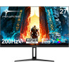 Minifire Moniteur de Jeu 27 Pouces, WQHD (2560×1440p) 200Hz 1ms (OD), Écran Fast IPS Adaptive Sync HDR, HDMI/DP VESA 100×100mm (