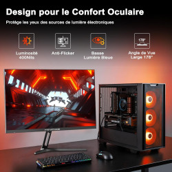 Minifire Moniteur de Jeu 27 Pouces, WQHD (2560×1440p) 200Hz 1ms (OD), Écran Fast IPS Adaptive Sync HDR, HDMI/DP VESA 100×100mm (