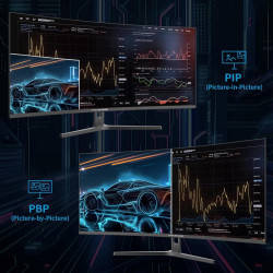 Minifire Écran PC Gaming Incurvé 34 Pouces, 2K UWQHD(3440x1440),1ms MPRT, 165Hz(DP), 100Hz(HDMI), AMD FreeSync, Moniteur Gaming 