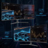 Minifire Écran PC Gaming Incurvé 34 Pouces, 2K UWQHD(3440x1440),1ms MPRT, 165Hz(DP), 100Hz(HDMI), AMD FreeSync, Moniteur Gaming 