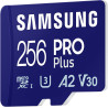 Samsung Carte mémoire microSDXC Pro Plus, Interface UHS-I, 256 Go, Vitesse de Lecture jusqu'à 180 Mo/s, capturez Le Moment comme
