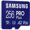 Samsung Carte mémoire microSDXC Pro Plus, Interface UHS-I, 256 Go, Vitesse de Lecture jusqu'à 180 Mo/s, capturez Le Moment comme