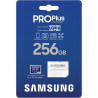 Samsung Carte mémoire microSDXC Pro Plus, Interface UHS-I, 256 Go, Vitesse de Lecture jusqu'à 180 Mo/s, capturez Le Moment comme