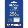 Samsung Carte mémoire microSDXC Pro Plus, Interface UHS-I, 256 Go, Vitesse de Lecture jusqu'à 180 Mo/s, capturez Le Moment comme