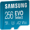 Samsung Carte mémoire microSDXC, Evo Select MB-ME256SA/EU, 256 Go, vitesse de lecture 160 Mo/s¹, fournie avec adaptateur SD