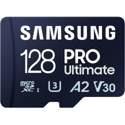 Samsung Carte Mémoire MicroSDXC, PRO Ultimate MB-MY128SA/WW, 128 Go, vitesse de lecture jusqu'à 200 Mo/s, fournie avec adaptateu