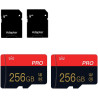 Carte Mémoire 256GB, Class 10 Micro Memory Carte avec Adaptateur SD, Haute Vitesse pour Smartphone, Drone, Tablette, Nintendo Sw
