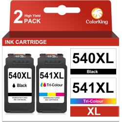 ColorKing 540XL 541XL Cartouches d'encre Compatibles pour Cartouche Canon 540 541 XL pour PIXMA MG3650s TS5150 TS5151 MG3550 MG3