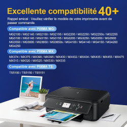 ColorKing 540XL 541XL Cartouches d'encre Compatibles pour Cartouche Canon 540 541 XL pour PIXMA MG3650s TS5150 TS5151 MG3550 MG3