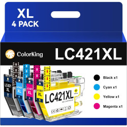 ColorKing LC421XL LC421 Compatible pour Brother LC421 XL LC421VAL pour Brother MFC-J1010DW DCP-J1050DW DCP-J1140DW DCP-J1800DW M