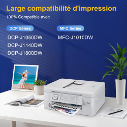 ColorKing LC421XL LC421 Compatible pour Brother LC421 XL LC421VAL pour Brother MFC-J1010DW DCP-J1050DW DCP-J1140DW DCP-J1800DW M