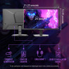 Minifire écran pc gamer 24 pouces, 180hz, 1ms, adaptive sync,fhd, 110% srgb,1xhdmi 1.4/1xdp 1.2 ports, bleulightshield, bordure 