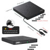 6 en 1 Lecteur CD Externe pour PC, USB 3.0 Type C CD/DVD +/-RW Graveur DVD Externe avec Lecteur de Carte SD/TF, Mince Lecteur DV
