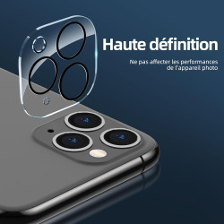 NEW'C Lot de 4, 2 x Verre Trempé pour iPhone 11 Pro et 2 x Protection Ecran Caméra Arrière -sans Bulles d'air -Ultra Résistant -
