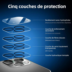 NEW'C Lot de 4, 2 x Verre Trempé pour iPhone 11 Pro et 2 x Protection Ecran Caméra Arrière -sans Bulles d'air -Ultra Résistant -