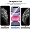 NEW'C Lot de 4, 2 x Verre Trempé pour iPhone 11 et 2 x Protection Caméra Arrière -sans Bulles d'air -Ultra Résistant - Dureté 9H