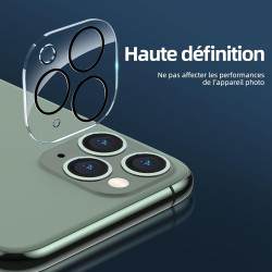 NEW'C Lot de 4, 2 x Verre Trempé pour iPhone 11 Pro Max et 2 x Protection Caméra Arrière - sans Bulles d'air -Ultra Résistant - 