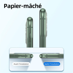 NEW'C Lot de 4, 2 x Verre Trempé pour iPhone 11 Pro Max et 2 x Protection Caméra Arrière - sans Bulles d'air -Ultra Résistant - 