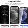 NEW'C Lot de 4, 2 x Verre Trempé pour iPhone 12 Mini et 2 x Protection Ecran Caméra Arrière - sans Bulles d'air -Ultra Résistant