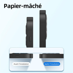 NEW'C Lot de 4, 2 x Verre Trempé pour iPhone 12 Mini et 2 x Protection Ecran Caméra Arrière - sans Bulles d'air -Ultra Résistant