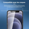 NEW'C Lot de 4, 2 x Verre Trempé pour iPhone 12 Mini et 2 x Protection Ecran Caméra Arrière - sans Bulles d'air -Ultra Résistant