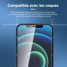 NEW'C Lot de 4, 2 x Verre Trempé pour iPhone 12 et 2 x Protection Ecran Caméra Arrière -sans Bulles d'air -Ultra Résistant - Dur