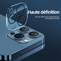 NEW'C Lot de 4, 2 x Verre Trempé pour iPhone 12 Pro et 2 x Protection Caméra Arrière -sans Bulles d'air -Ultra Résistant - Duret
