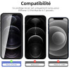 NEW'C Lot de 4, 2 x Verre Trempé pour iPhone 12 Pro Max et 2 x Protection Caméra Arrière -sans Bulles d'air -Ultra Résistant - D