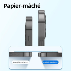 NEW'C Lot de 4, 2 x Verre Trempé pour iPhone 12 Pro Max et 2 x Protection Caméra Arrière -sans Bulles d'air -Ultra Résistant - D